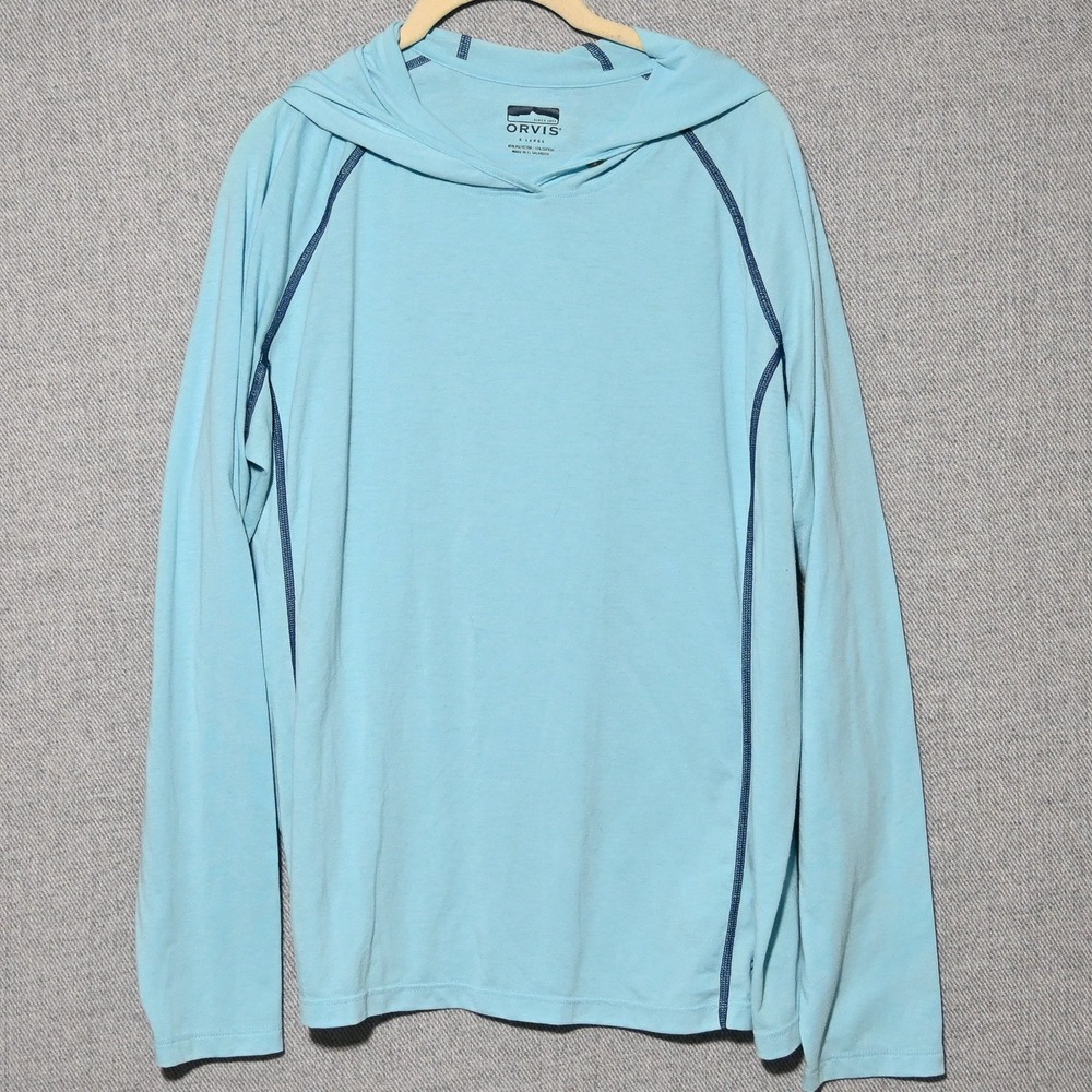 Orvis Hoodie 2 Pack Mens XL Lightweight Long Sleeve Active Blue Grey XL
